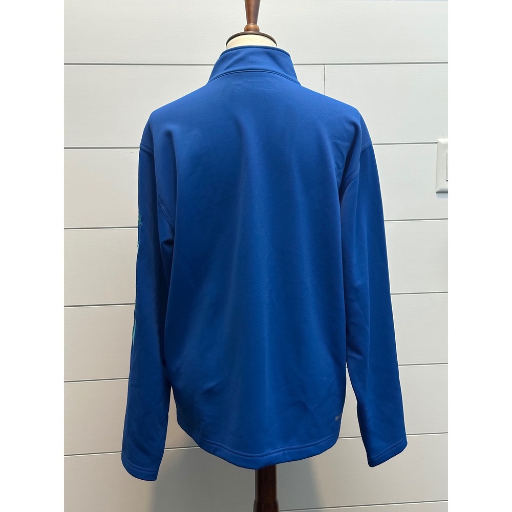 Ariat Mens AriatTEK Cold Series Quarter Zip Pullover Blue Fleece Jacket Medium - Picture 2 of 4